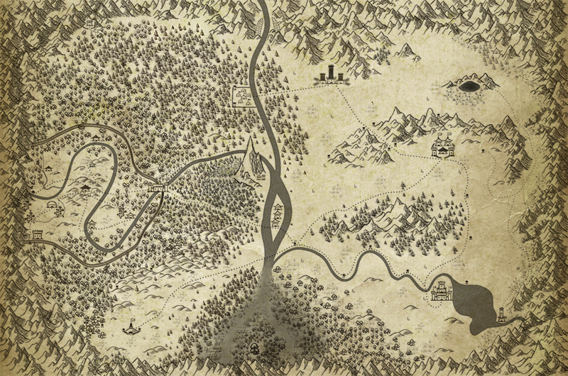 Landkarte "Isdraia" (erste Edition)